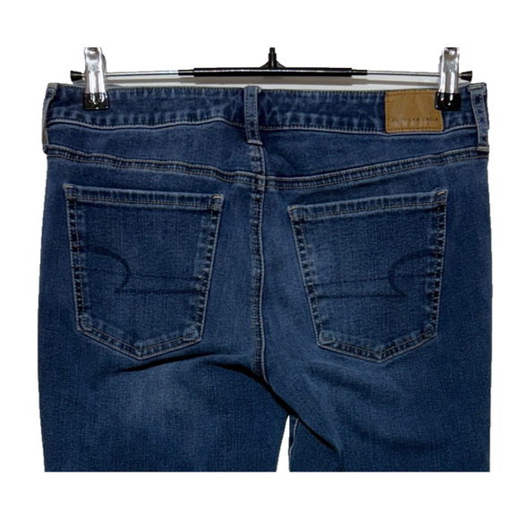 American Eagle Jeans Womens 10 Long Blue 360 Level Stretch Jegging Actual 30X30 - Picture 6 of 10